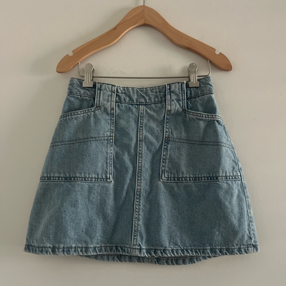Retro Denim Zip Up Mini Skirt BDG Sz XS #miniskirt #denim